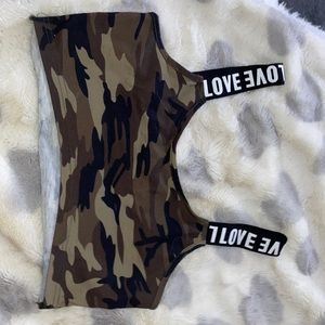 Never worn camo crop top, small, shein